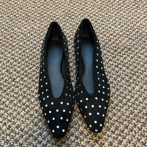 ASOS black pointy shoes with studs